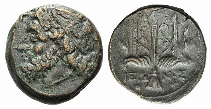 Sicily, Syracuse. Hieron II (274-216 BC). Æ (18mm, 5.95g, 12h), c. 263-218 BC. H...