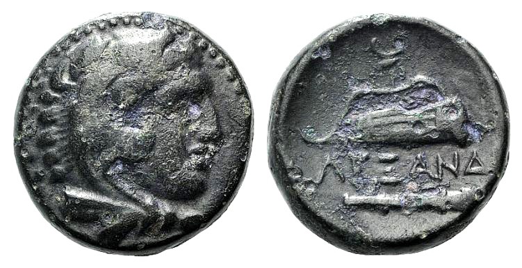 Kings of Macedon. Alexander III ‘the Great’ (336-323 BC). Æ (16mm, 5.60g, 3h). U...