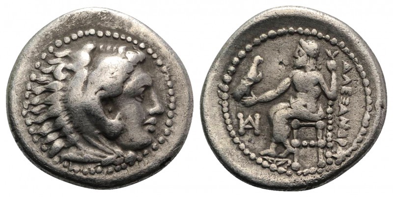 Kings of Macedon, Alexander III ‘the Great’ (336-323 BC). AR Drachm (17mm, 4.01g...