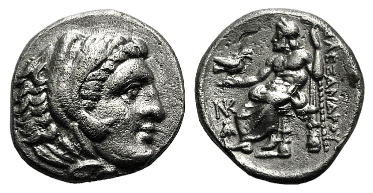 Kings of Macedon, Alexander III "the Great" (336-323 BC). AR Drachm (16mm, 4.07g...