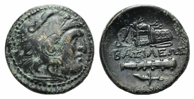 Kings of Macedon, Alexander III ‘the Great’ (336-323 BC). Æ (20mm, 5.91g, 3h). U...