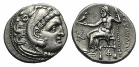Kings of Macedon, Antigonos I Monophthalmos (Strategos of Asia, 320-306/5 BC, or king, 306/5-301 BC). AR Drachm (17mm, 4.18g, 12h). In the name and ty...