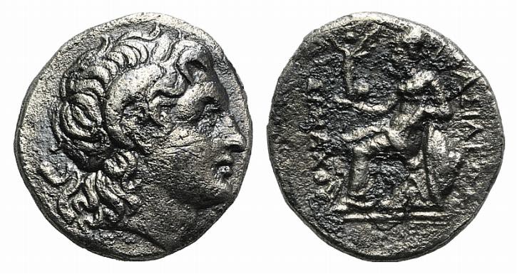 Kings of Thrace, Lysimachos (305-281 BC). AR Drachm (17mm, 3.96g, 12h). Ephesos,...