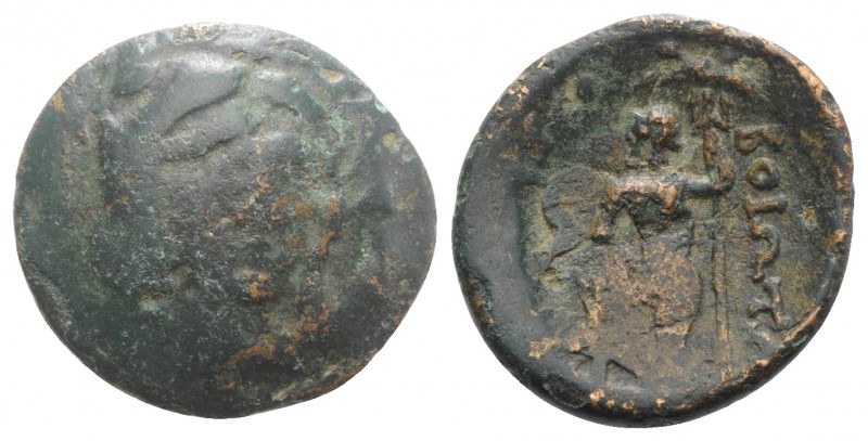 Boeotia, Federal Coinage, c. 220s BC. Æ (19mm, 3.95g, 6h). Head of Demeter of Ko...