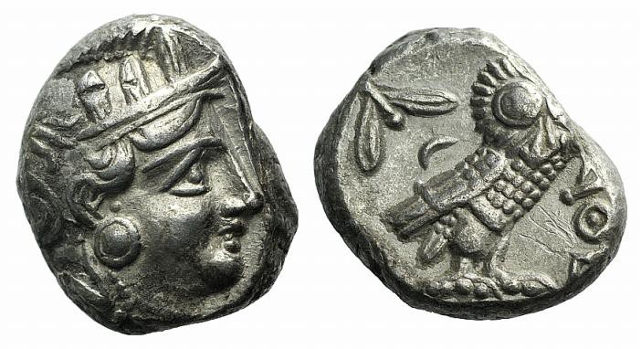 Attica, Athens, c. 353-294 BC. AR Tetradrachm (23mm, 17.69g, 9h). Helmeted head ...