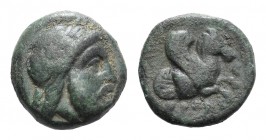 Mysia, Adramytion. Orontes (Satrap of Mysia, c. 357-352 BC). Æ (10mm, 1.81g, 9h). Laureate head of Zeus r. R/ Forepart of Pegasos r. Troxell, Orontes ...