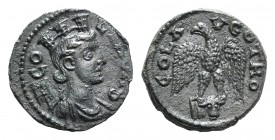 Troas, Alexandria. Pseudo-autonomous issue, c. mid 3rd century AD. Æ (20.5mm, 5.18g, 1h). Turreted and draped bust of Tyche r., with vexillum over sho...