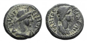 Lydia, Hermocapelia. Pseudo-autonomous issue, c. AD 100-150. Æ (16mm, 2.93g, 6h). Turreted and draped bust of Roma r. R/ Draped bust of Senate r. RPC ...