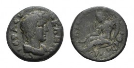 Lydia, Saitta. Pseudo-autonomous issue, 2nd century AD. Æ (20mm, 4.50g, 6h). Draped bust of Senate r. R/ River-god Hermos reclining l., holding long r...