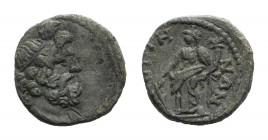 Lydia, Saitta. Pseudo-autonomous issue, 3rd century AD. Æ (16mm, 3.51g, 6h). Draped bust of Serapis r., wearing kalathos. R/ Tyche standing l., holdin...