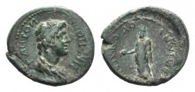 Lydia, Sardeis. Pseudo-autonomous issue, time of Nero (54-68). Æ (20.5mm, 3.93g, 6h). Tiberius Claudius Mnaseas, strategos(?). Draped bust of youthful...