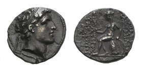 Seleukid Kings, Alexander I Balas (152-145 BC). AR Drachm (17mm, 3.96g, 1h). Antioch on the Orontes, c. 164-5 (149/8-148/7 BC). Diademed head r. R/ Ap...