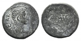 Augustus (27 BC-AD 14). Seleucis and Pieria, Antioch. Æ (25mm, 11.05g, 12h), c. 27-5 BC. Bare head r. R/ AVGVSTVS within wreath. McAlee 190; RPC I 410...