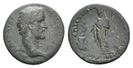 Antoninus Pius (138-161). Lydia, Sardes. Æ (29mm, 12.30g, 6h). Uncertain magistrate. Bare head r. R/ Demeter standing l., thrusting lighted torch into...