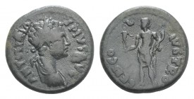 Caracalla (198-217). Troas, Alexandria. Æ (23mm, 8.34g, 6h). Laureate, draped and cuirassed bust r. R/ Genius standing l., holding cornucopia and stat...