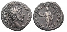 Marcus Aurelius (161-180). AR Denarius (17mm, 3.21g, 6h). Rome, AD 162. Laureate head r. R/ Providentia standing facing, head l., holding globe and co...