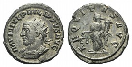 Philip II (247-249). AR Antoninianus (20mm, 4.20g, 1h). Antioch. Radiate, draped and cuirassed bust l. R/ Aequitas standing l., holding scales and cor...