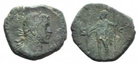 Gallienus (253-268). Æ Sestertius (27mm, 15.73g, 11h). Rome, c. 253-4. Laureate, draped and cuirassed bust r R/ Virtus standing l., holding spear and ...