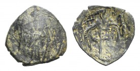 Michael VIII Palaeologus (1261-1282). Æ Trachy (23mm, 2.52g, 6h). Archangel Michael standing facing, holding sword and shield. R/ Michael standing fac...