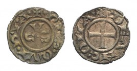 Italy, Ancona, Republic, 13th century. AR Denaro (15mm, 0.53g, 9h). CVS. R/ Cross. Biaggi 33. VF