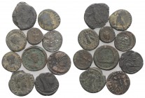Lot of 10 late Roman Imperial Æ coins, to be catalog. Lot sold as is, no return