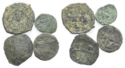 Lot of 4 Byzantine Æ coins, to be catalog. Lot sold as is, no return