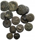 Lot of 15 Greek AE coins, to be catalog. Lot sold as is, no return