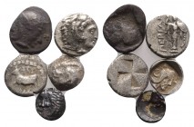 Lot of 5 Greek Ar coins, to be catalog. Lot sold as is, no return