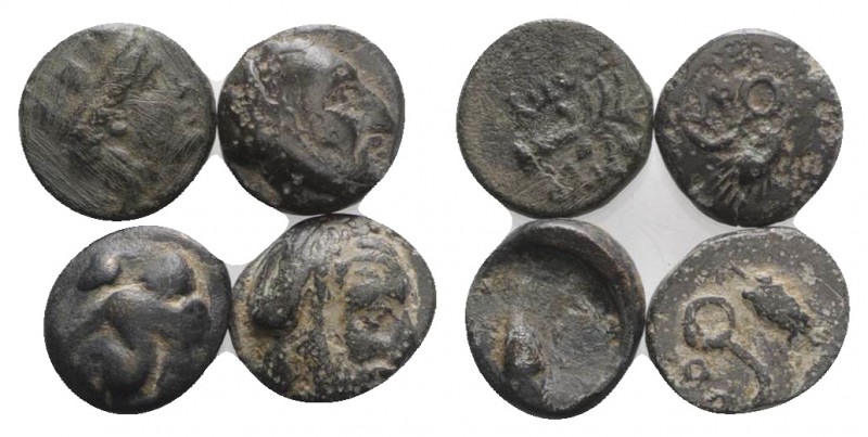 Lot of 4 Greek AE coins, to be catalog. Lot sold as is, no return