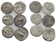 Lot of 6 Greek Ar coins, to be catalog. Lot sold as is, no return