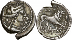 Massalia (Ve - Ier siècle av J.-C) - Ar - Drachme.
A/ Buste d'Artémis à droite, à sa droite les lettres Φ/K.
R/ MASSA LIHTWN / Φ/K,
lion à droite. 
15...