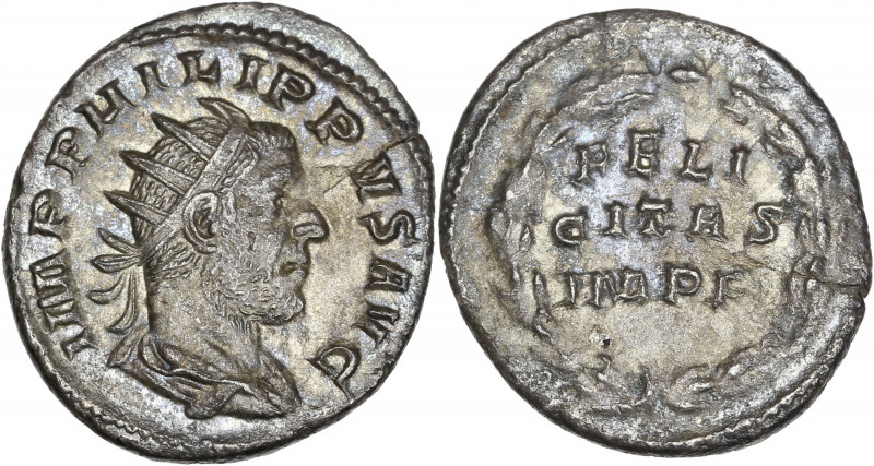 Philippe Ier L'Arabe ( 244-249 apr.J.-C.) - Bi - Antoninien - Rome.
A/ IMP C M I...