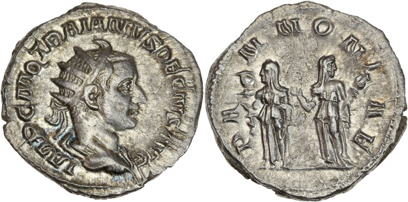 Trajan Dèce (249-251) - Bi - Antoninien.
A/ IMP C M Q TRAIANVS DECIVS AVG,
Buste...