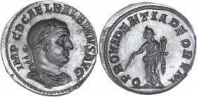 BECKER Counterfeits - Balbin (238 apr. J.C.) - Étain - Denier.
A/ IMP C D CAEL BALBINVS AVG,
buste de Balbin lauré et cuirassé. 
R/ PROVIDENTIA DEORVM...