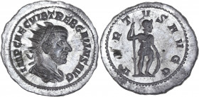BECKER Counterfeits - Trébonien Galle (251-253 apr. J.C.) - Étain - Antoninien. 
A/ IMP CAE C VIB TREB GALLVS AVG, 
Trébonien Galle radié, drapé et cu...