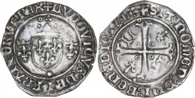 Louis XII (1498-1514) - Bi - Demi-gros de Roi - Lyon. 
A/ LVDOVICVS DEI GRA FRANCORVM REX,
Écu de France couronné, accosté de deux lis couronnés.
R/ S...