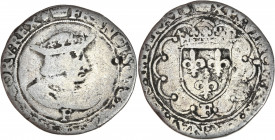 Francois 1er (1515-1547) - Argent - Teston - Angers.
A/ FRANCISCVS I DEI GR FRANCORV REX.
Buste couronné de François Ier à droite, barbu et cuirassé.
...