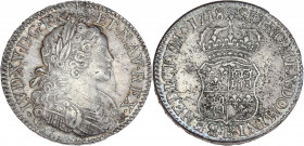 Louis XV (1715-1774) - Argent - Écu de France-Navarre
1718 B - Rouen.
A/ LUD XV D G FR ET NAV REX, 
Buste de Louis XV à droite, lauré et cuirassé.
R/ ...