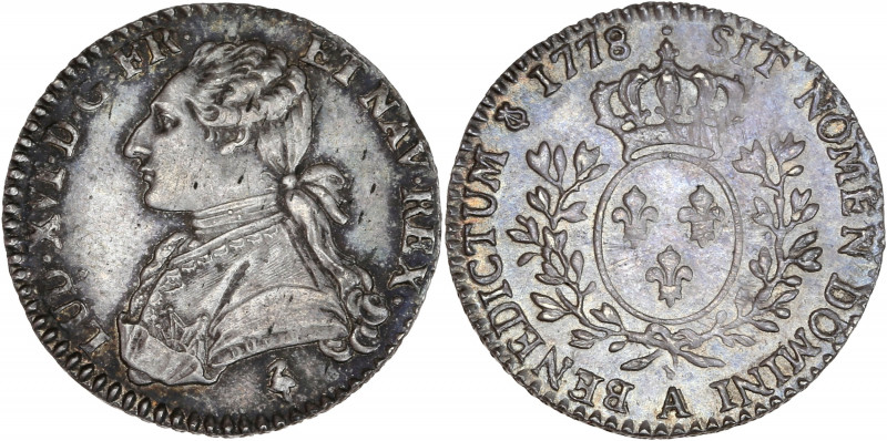 Louis XVI (1774-1792) - Argent - Dixième d'écu aux branches d'olivier 
1778 A - ...