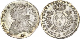 Louis XVI (1774-1792) - Argent - Dixième d'écu aux branches d'olivier
1780 D - Lyon.
A/ LUD XVI D G FR ET NAV REX,
Buste de Louis XVI à gauche.
R/...