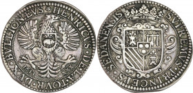 Ardennes - Principauté de Sedan - Henri De La Tour d'Auvergne - Ar - 30 Sols 1613.
A/ HENRICVS DE. LA. TOVR DVX BVLLIONAEVS,
Aigle éployée.
R/ SVPREMV...