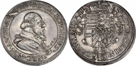 Landgraviat de Haute alsace - Léopold V - Ar - Thaler 1620.
A/ LÉOPOLD D G ETArCHIDVCES AVST DVC BVR,
Buste à droite de Léopold.
R/ STIR CARIN CARN LA...
