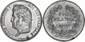 Louis Philippe I (1830 - 1848) - Étain - Essai de 100 Francs Domard
SD (1831) - Paris.
A/ LOUIS PHILIPPE I ROI DES FRANÇAIS, 
Tête nue de Louis-Philip...