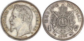 Napoléon III (1852 - 1870) - Argent - 1 Franc tête laurée
1868 A - Paris.
A/ NAPOLÉON III EMPEREUR,
Tête laurée à gauche.
R/ EMPIRE FRANÇAIS / 1-F 186...