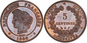 IIIème République (1870 - 1940) - Bronze - 5 centimes Cérès 
1888 A - Paris
A/ REPUBLIQUE FRANÇAISE 1888
Tête de Cérès à gauche 
R/ LIBERTE EGALITE FR...