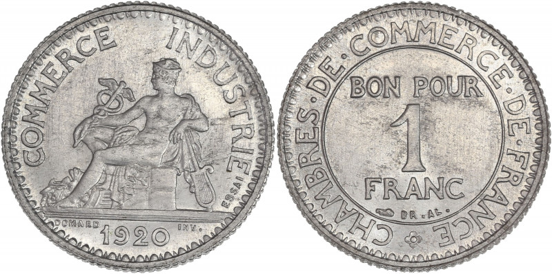 IIIème République (1870 - 1940) - Aluminium - Essai 1 Franc Chambres de Commerce...