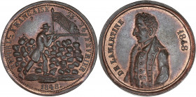 Deuxième République (1848-1852) - Médaille Hommage républicain à Alphonse de Lamartine, 23 et 24 février 1848. 
A/ Légende circulaire; REPUBL.-E FRANC...