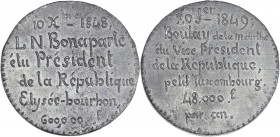 Deuxième République (1848-1852) - Salaire du président Louis-Napoléon Bonaparte comparé à celui du vice-président Boulay de la Meurthe. 
A/ Inscriptio...