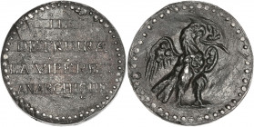 Deuxième République (1848-1852) - Médaille Il détruira la vipère anarchique
A/ IL / DETRUIRA / LA VIPERE / ANARCHIQUE.
R/ Aigle dévorant une vipère; r...