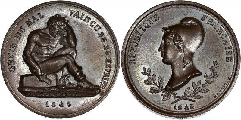 Deuxième République (1848-1852) - Médaille L'union fait la force.
A/ L'UNION - F...